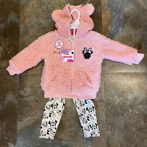 Disney Minnie Zip Sherpa Sweatshirt and Leggings